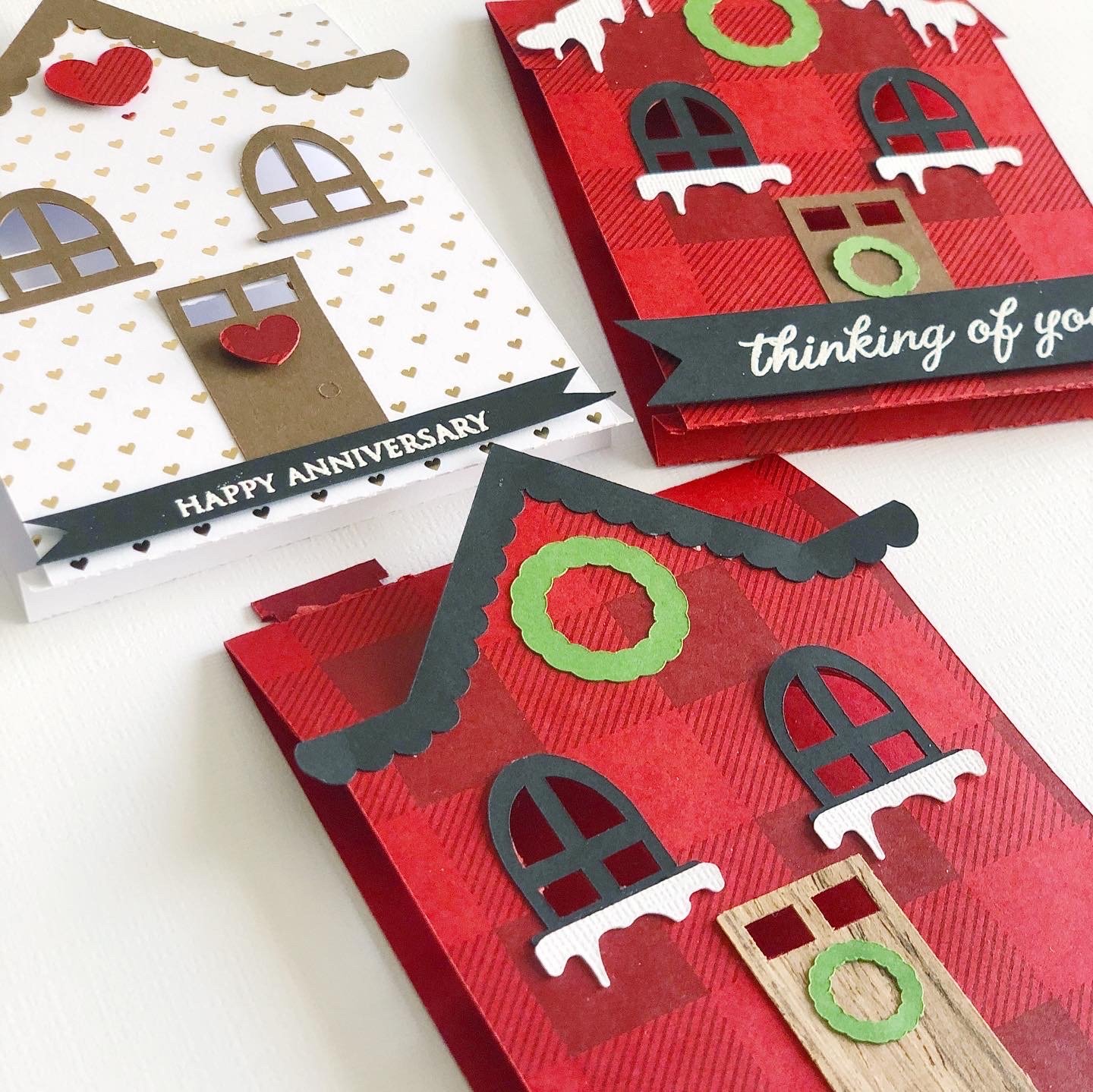 Holiday House Shaped Pocket Card