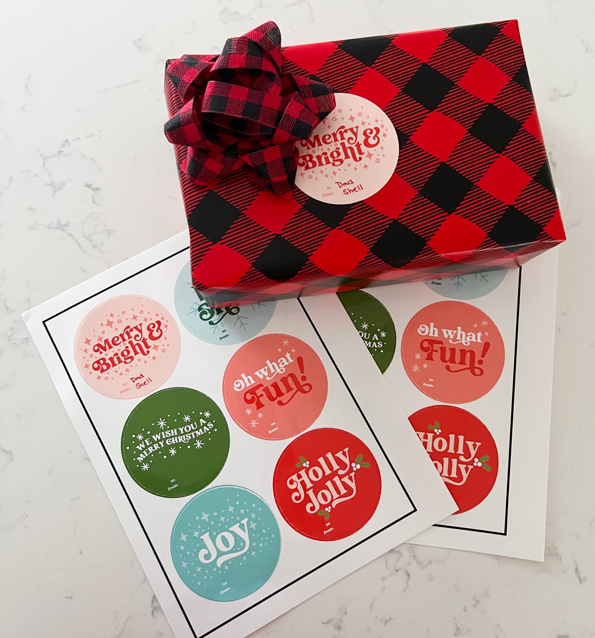 More Holiday Gift Tag Stickers!