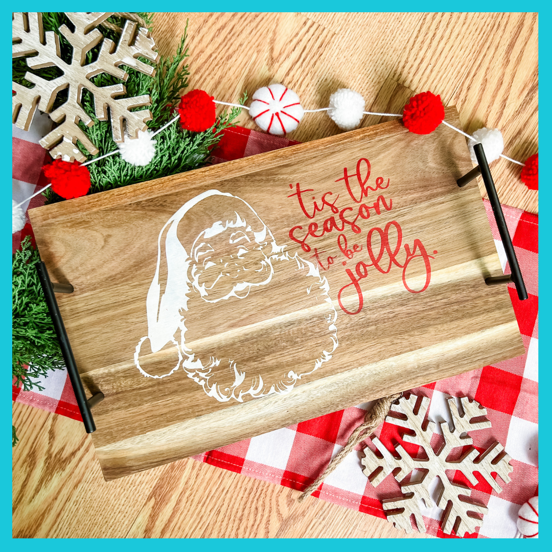 Custom Stenciled Wood Serving Tray