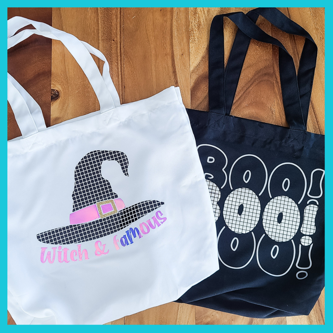 Mosaic Iron-On To Make Halloween Trick-Or-Treat Bags